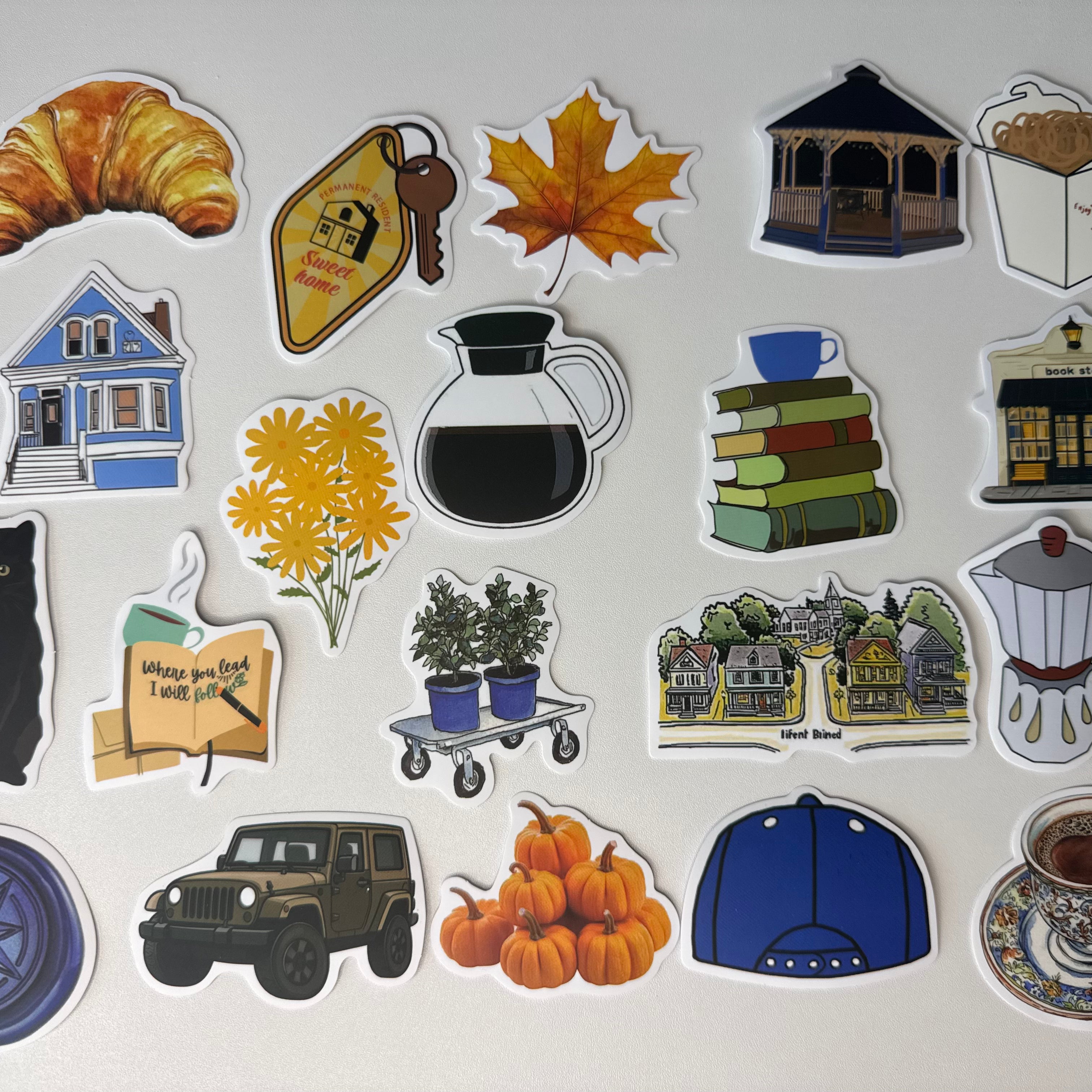 Coffee & Campus Aesthetic Sticker Set №3
