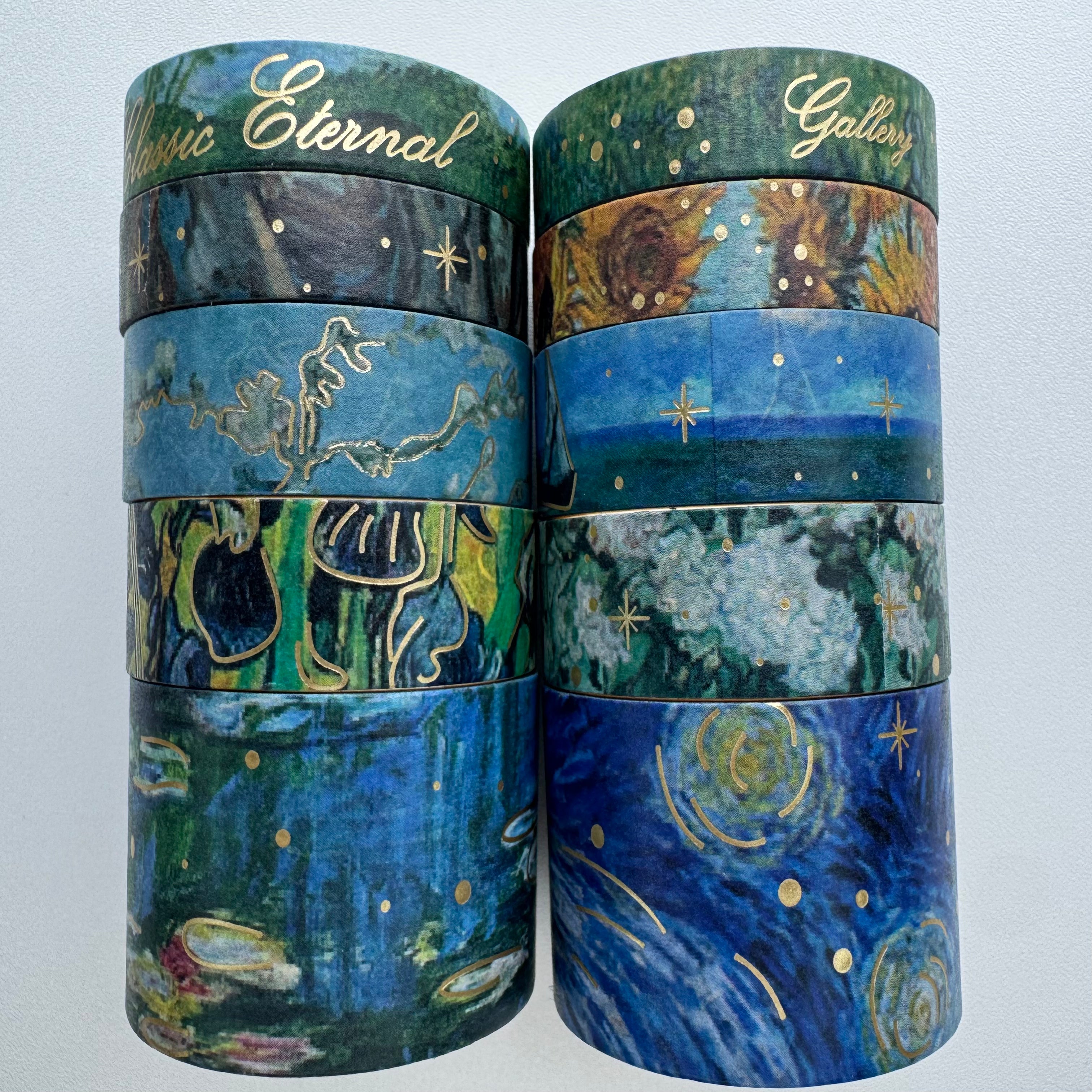 🖼️ Vintage Gallery Washi Tape Set (10 Rolls) 🖼️